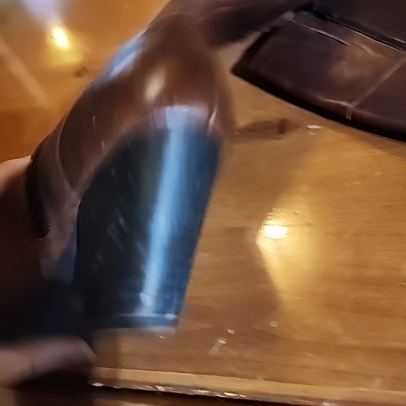 BOC Tall Leather Riding Boots with Heel + Zipper - Brown - Women's 6 - Picture 3 of 10